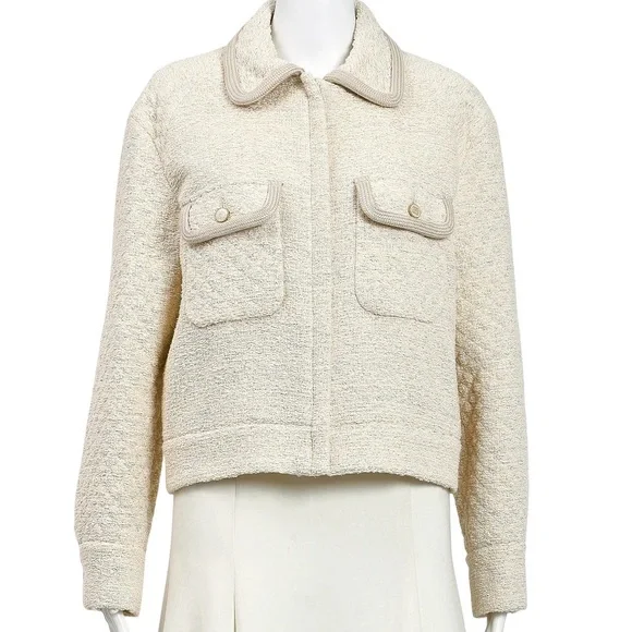 Sandro Jackets Coats Sandro Tedy Metallic Tweed Jacket